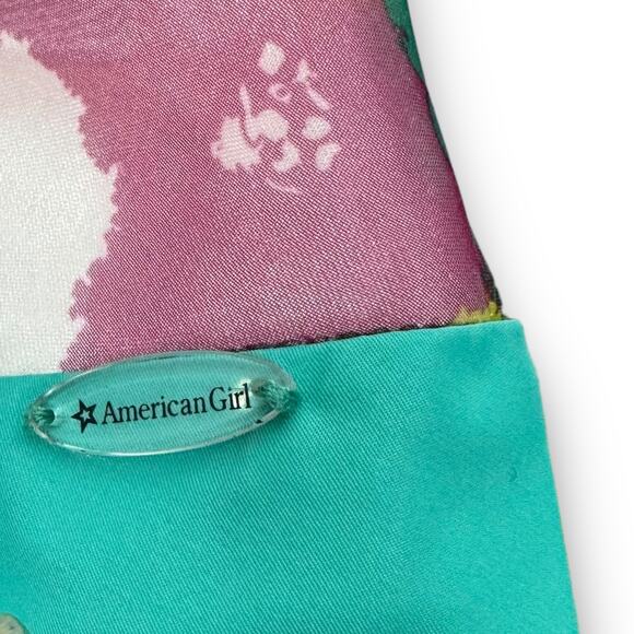 American Girl Child Size Bright Blooms Floral Dress Belted Lined Size 14 Girls - Picture 5 of 7